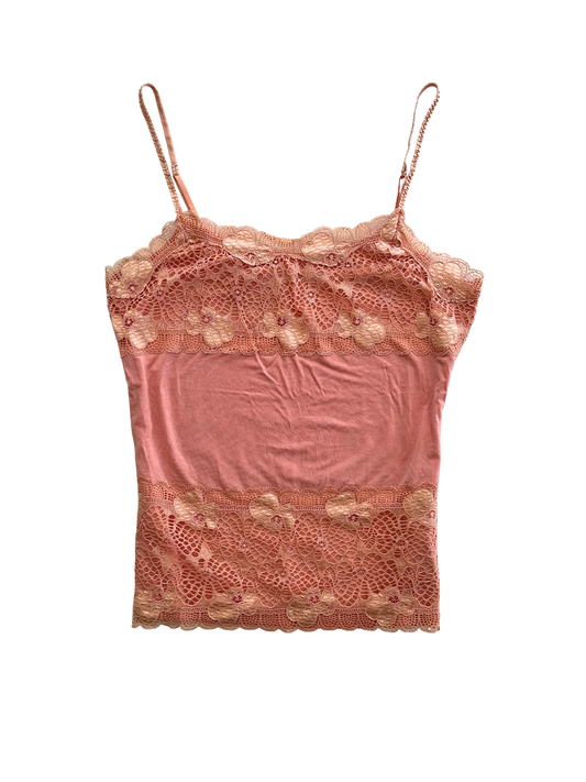 00s Pink Lace Cami | Size 8-12