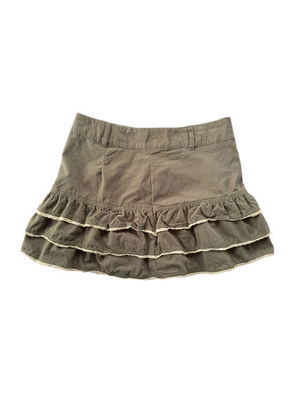 00s Lace Trim Ruffled Mini | Size 6-8