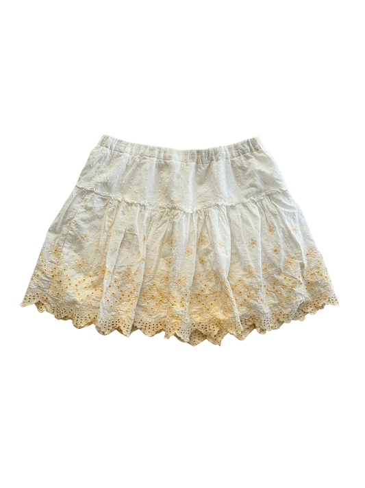 00s Embroidered Mini Skirt | Size 6-8