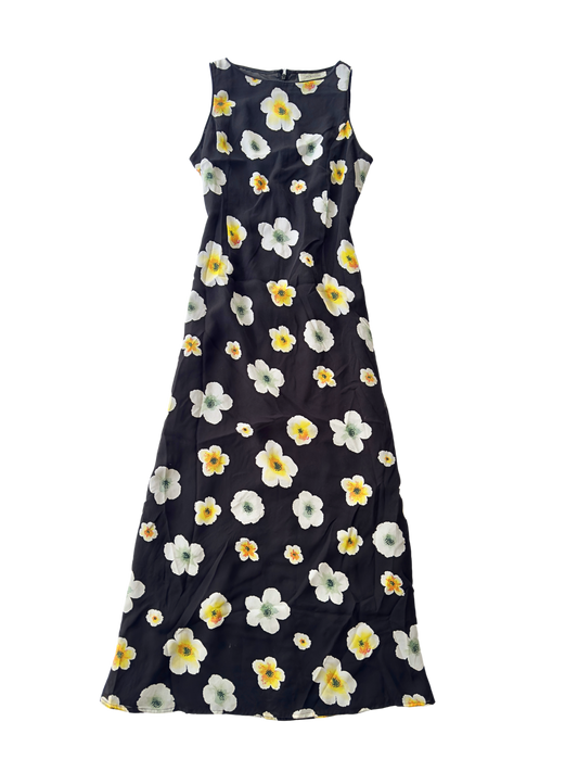 Vintage Floral Maxi Dress | Size 8-12