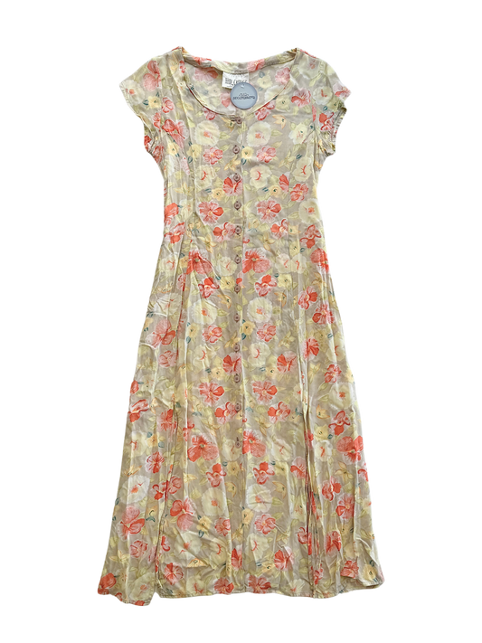 Vintage Floral Maxi Dress | Size 6-10