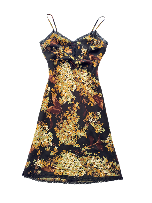 Vintage Floral Midi Dress | Size 6-8