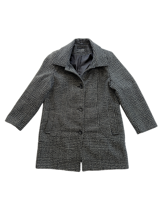 Vintage Houndstooth Coat | Size 6-14