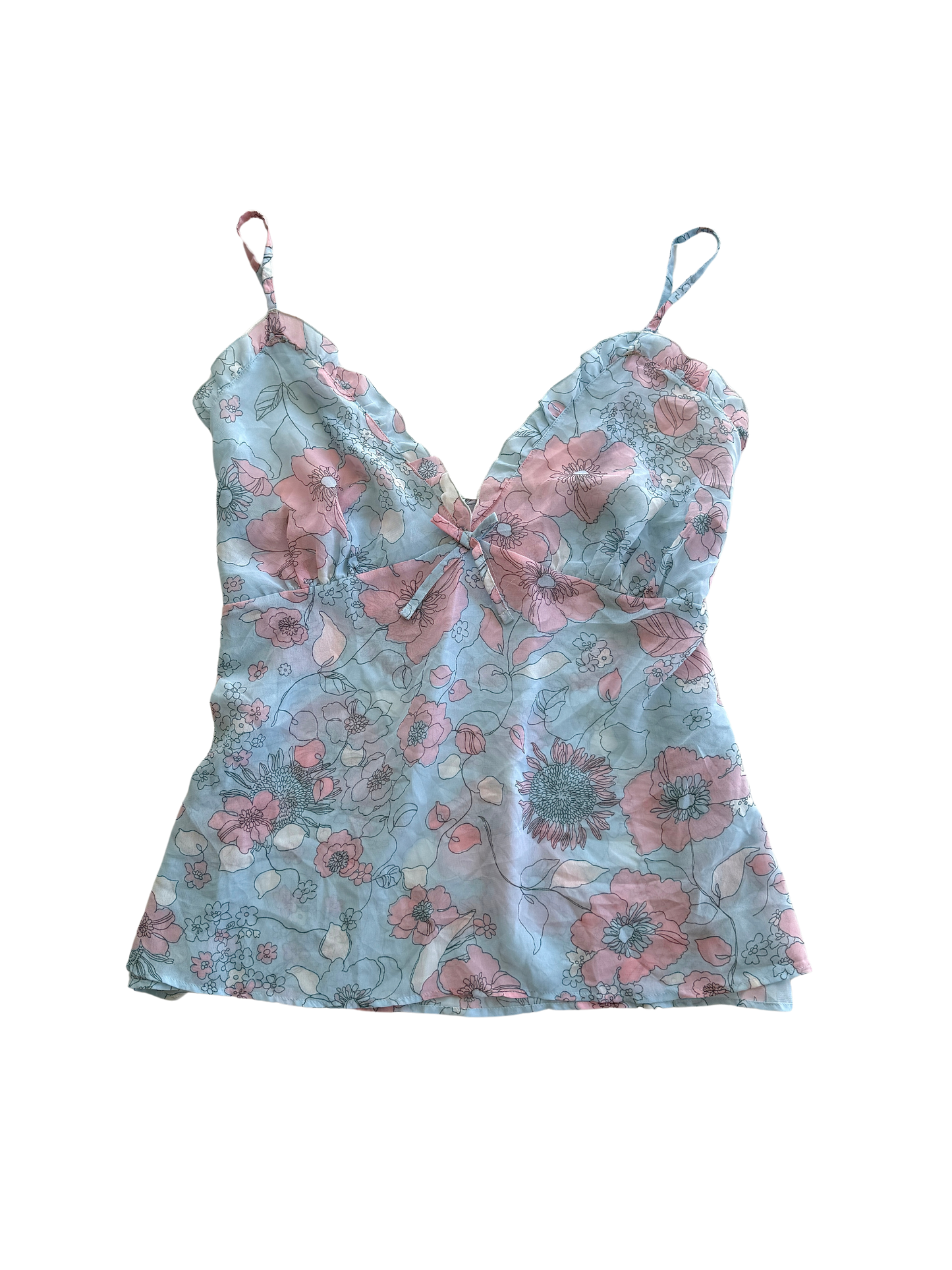 00s Floral Ruffle Cami  | Size 10-14