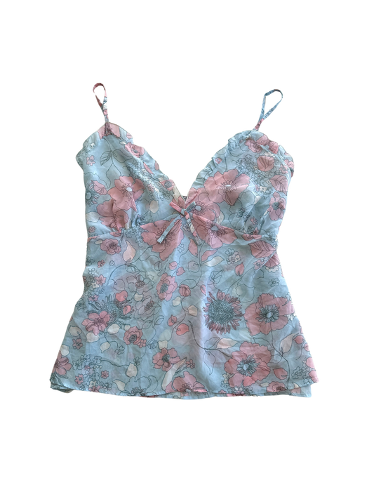 00s Floral Ruffle Cami  | Size 10-14