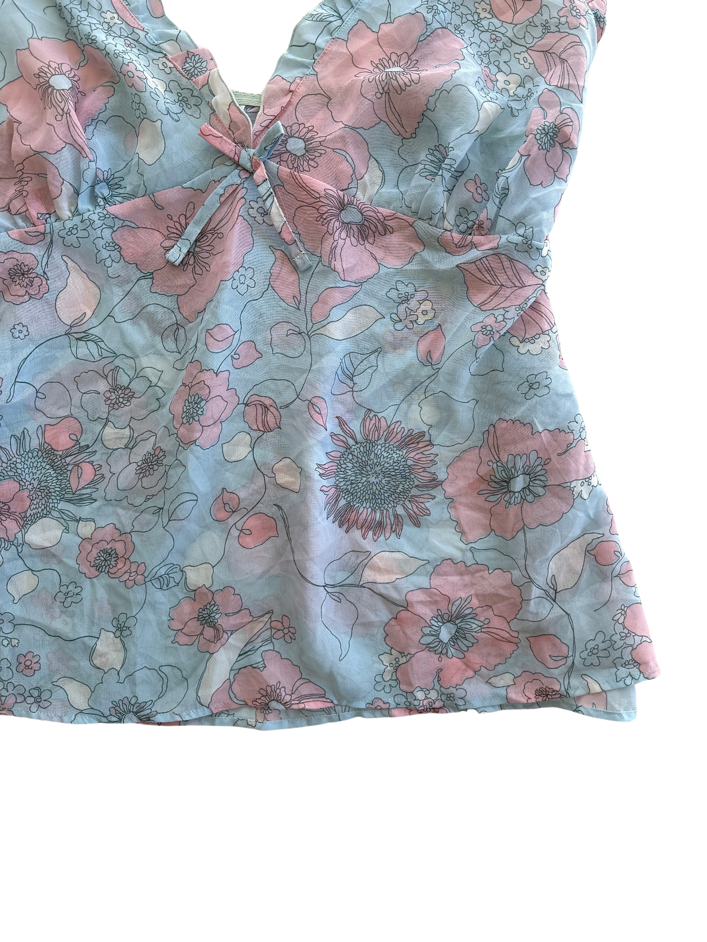 00s Floral Ruffle Cami  | Size 10-14