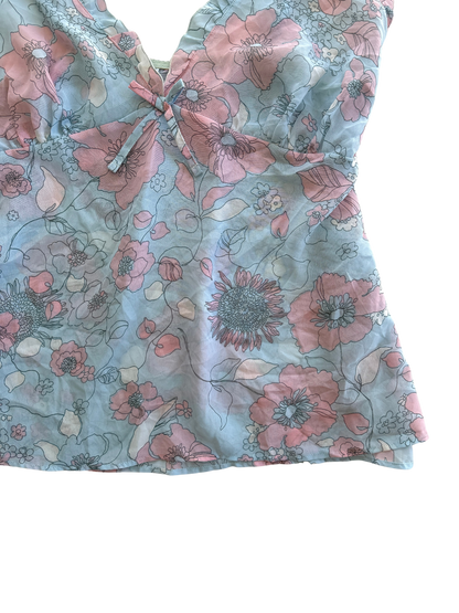 00s Floral Ruffle Cami  | Size 10-14