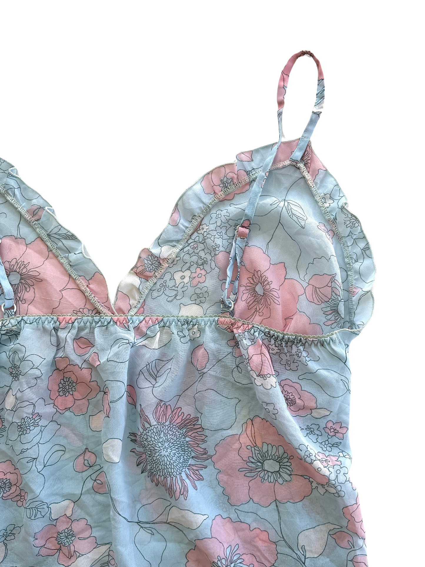 00s Floral Ruffle Cami  | Size 10-14