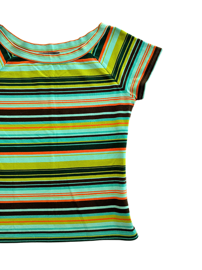 00s Striped Boatneck Tee | Size 8-12