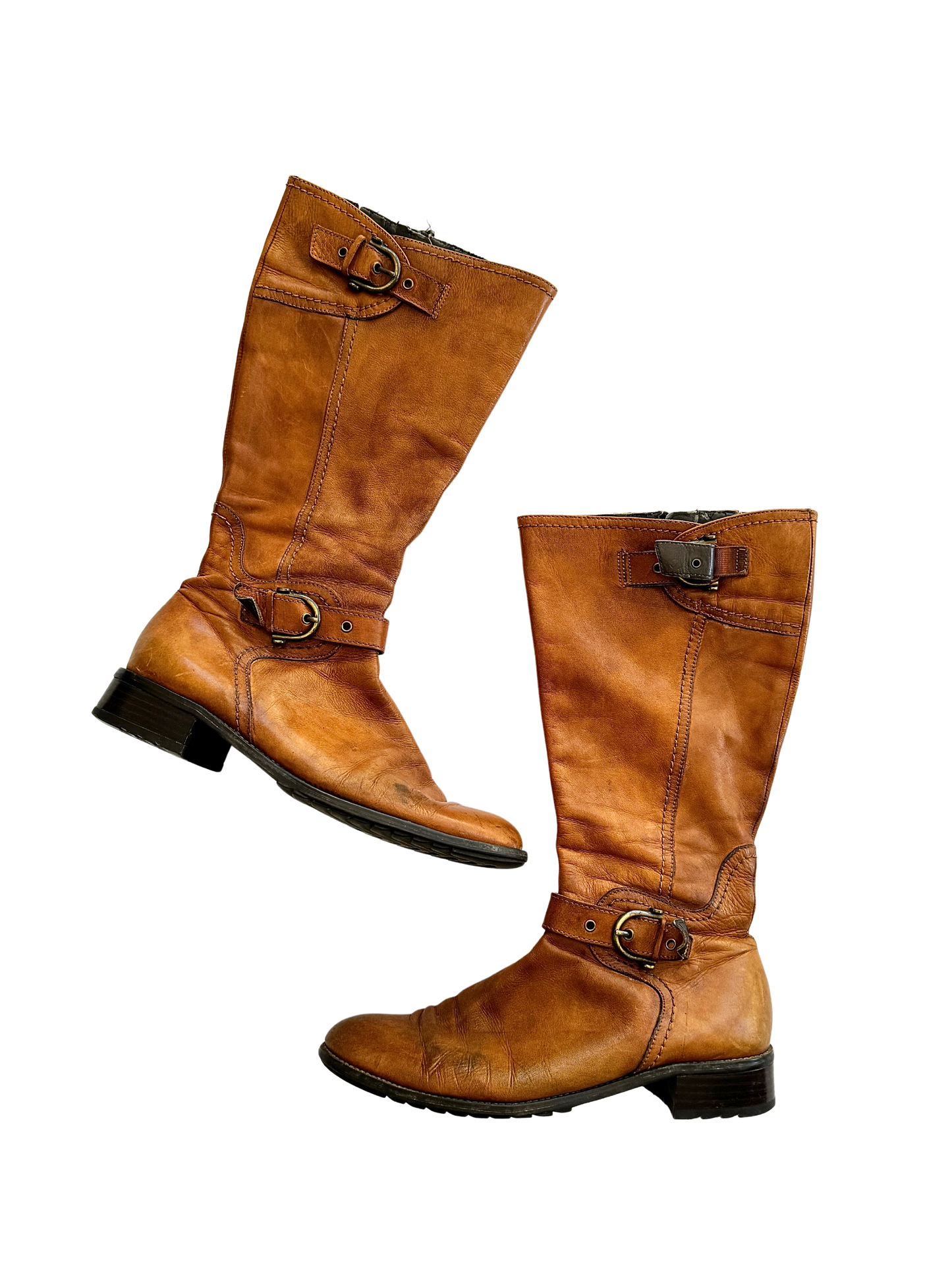 2000s Buckle Detail Tall Boots | Size EU38