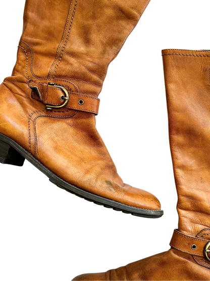 2000s Buckle Detail Tall Boots | Size EU38